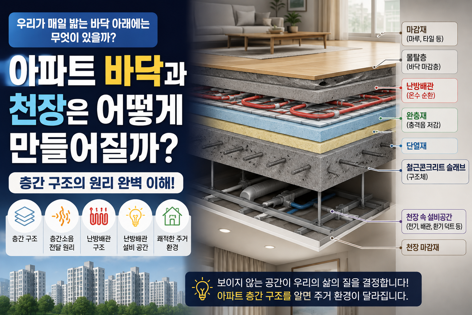 아파트 바닥과 천장구조